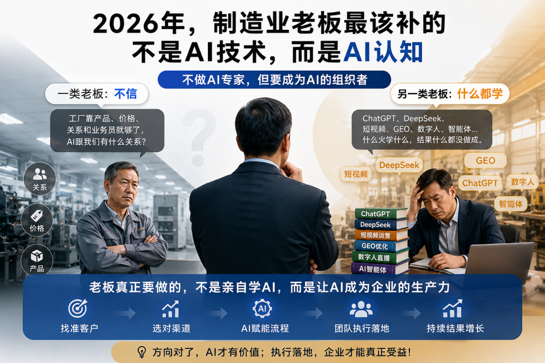 2026年，制造业老板最该补的不是AI技术，而是AI认知